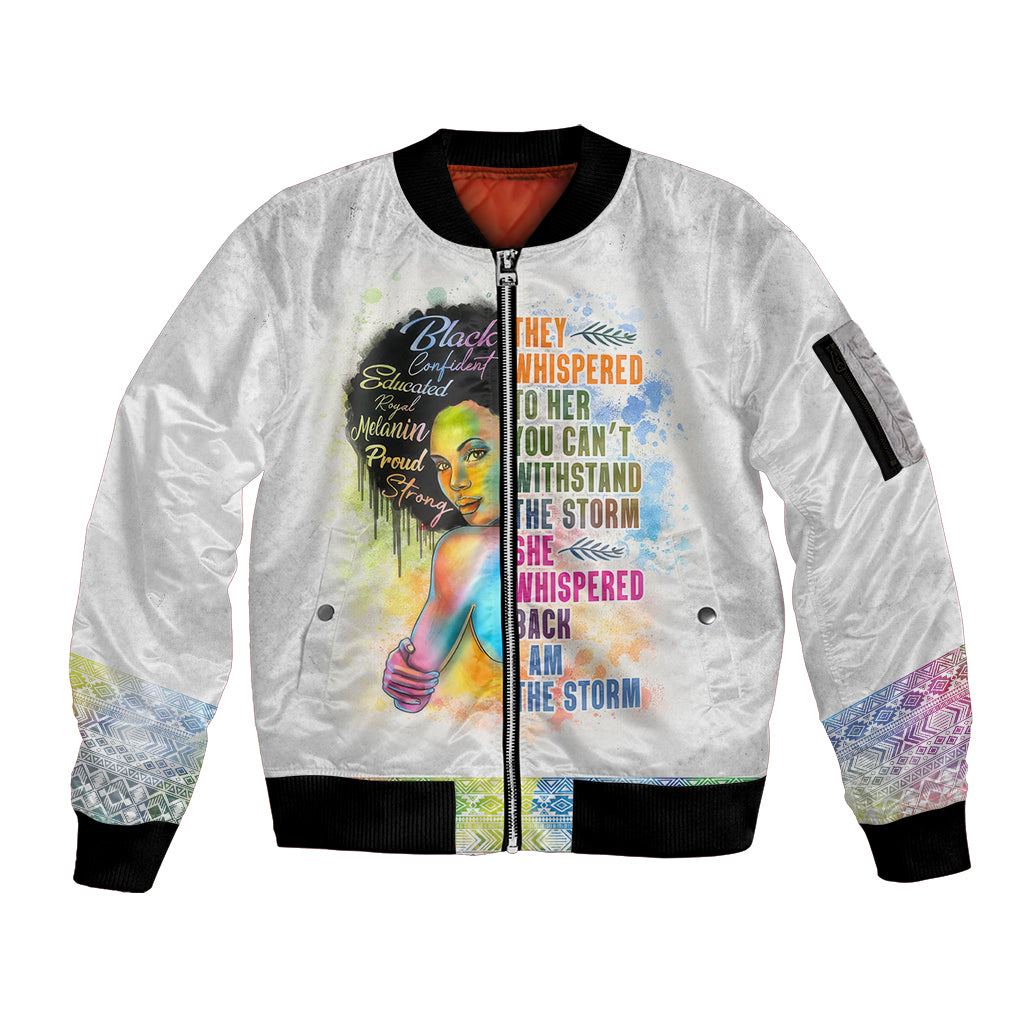 black-girl-i-am-the-storm-sleeve-zip-bomber-jacket-african-american-women