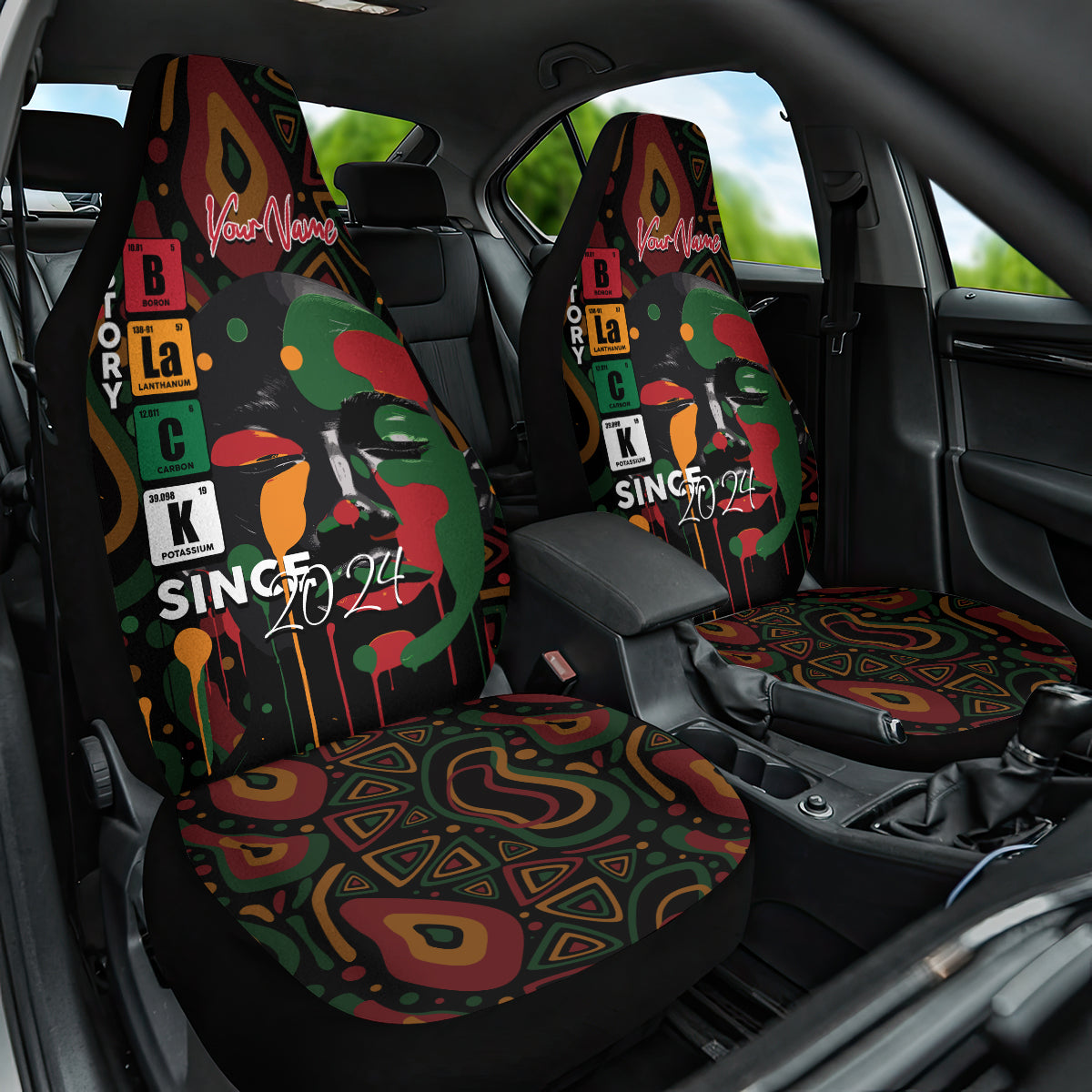 Personalized Black History Month Car Seat Cover Since 2024 Chemistry Style - Wonder Print Shop