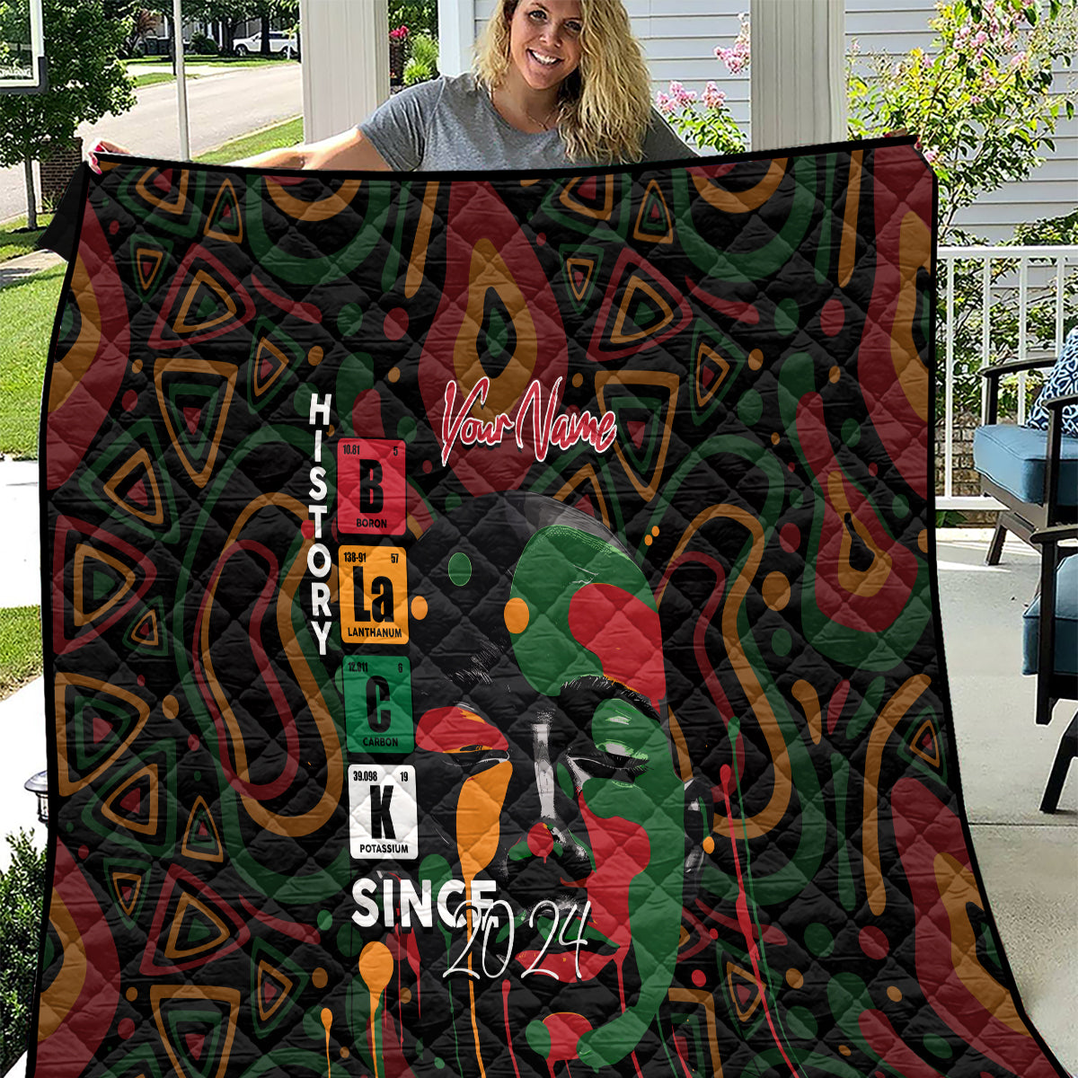 Personalized Black History Month Quilt Since 2024 Chemistry Style