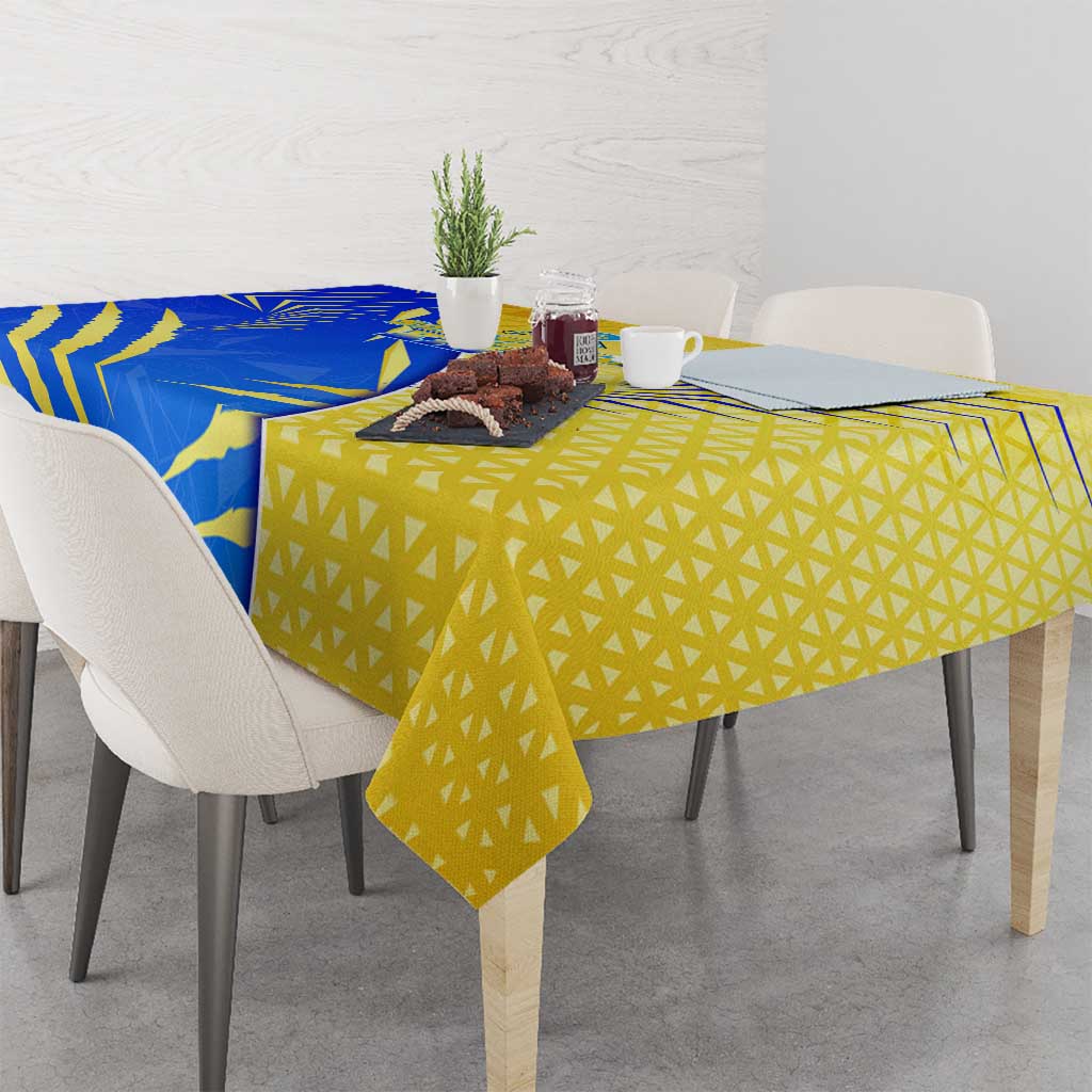Saint Lucia Cricket Kings Tablecloth Abstract Energy Style