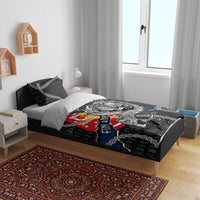 Finland Vikings Bedding Set Nordic Lion Bound in Runes and Chains
