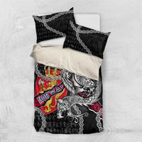 Norway Vikings Bedding Set Nordic Lion Bound in Runes and Chains
