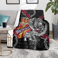 Norway Vikings Blanket Nordic Lion Bound in Runes and Chains
