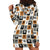 Adinkra Symbols Fashion Hoodie Dress - Wonder Print Shop