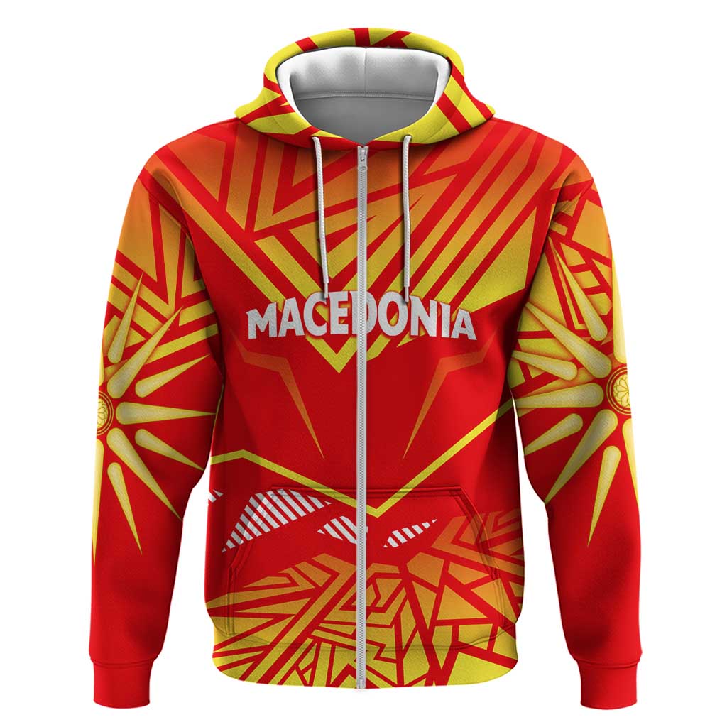 Forever Macedonia Zip Hoodie Macedonian Flag 1992 - Wonder Print Shop