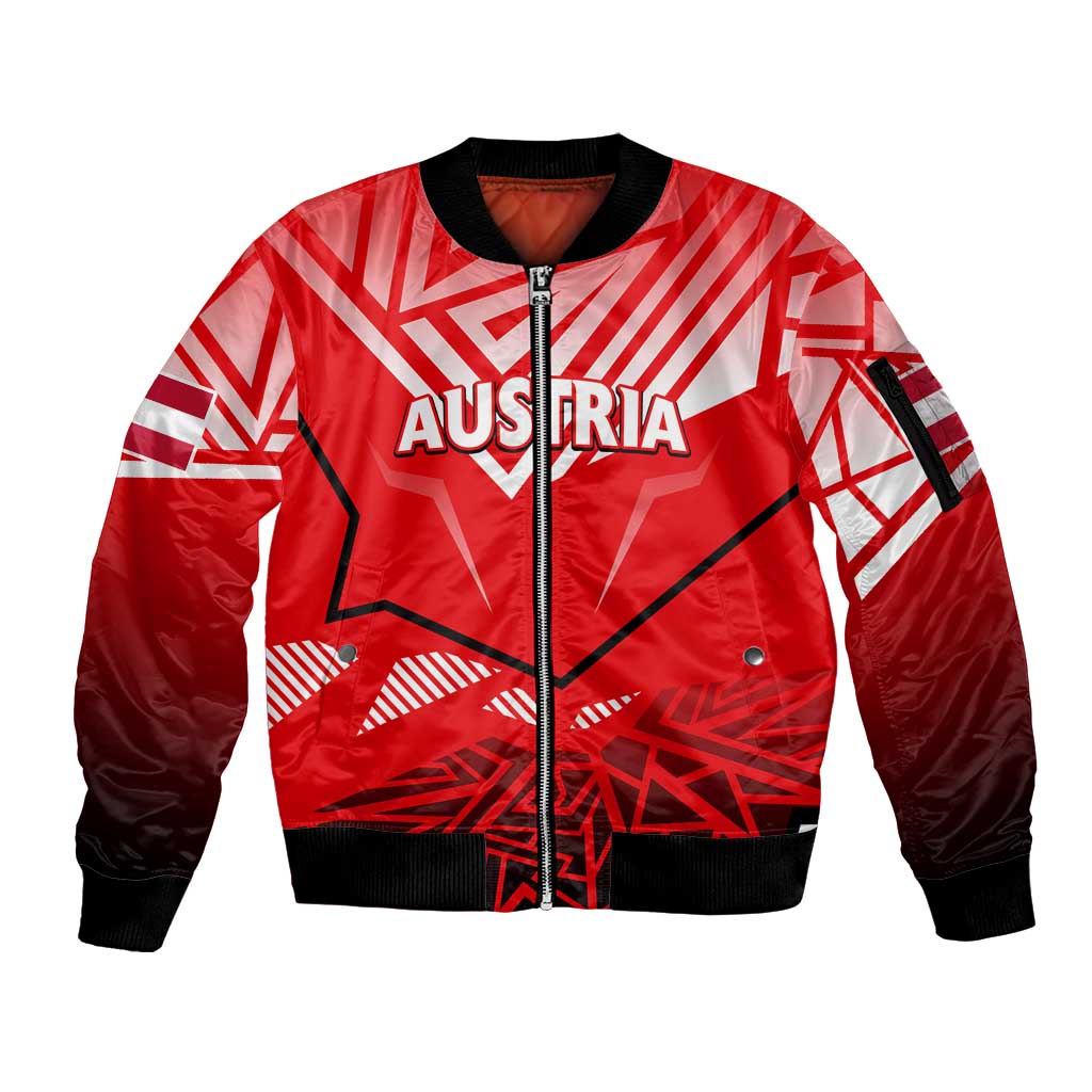 Forever Austria Sleeve Zip Bomber Jacket Osterreich Eagle - Wonder Print Shop