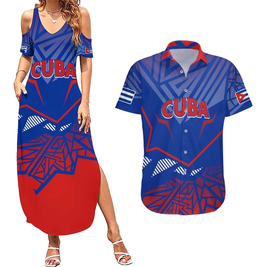 Forever Cuba Couples Matching Summer Maxi Dress and Hawaiian Shirt Patria o Muerte, Venceremos - Wonder Print Shop