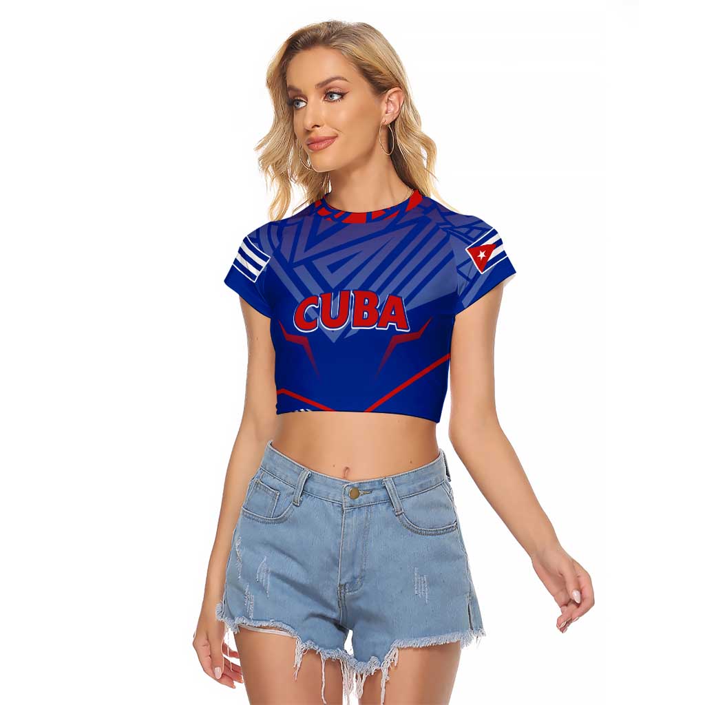 Forever Cuba Raglan Cropped T Shirt Patria o Muerte, Venceremos - Wonder Print Shop