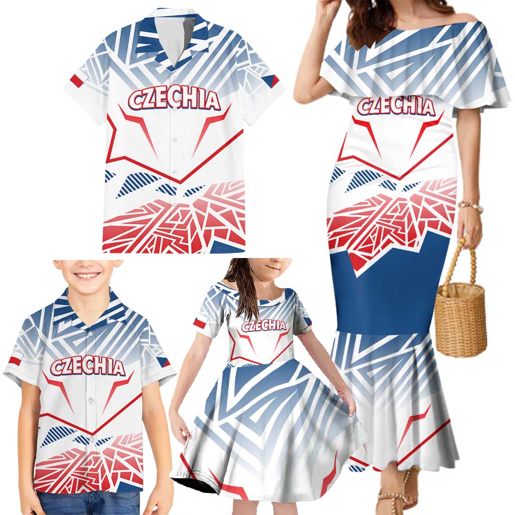 Forever Czech Republic Family Matching Mermaid Dress and Hawaiian Shirt Czechia Pravda Vitezi - Wonder Print Shop