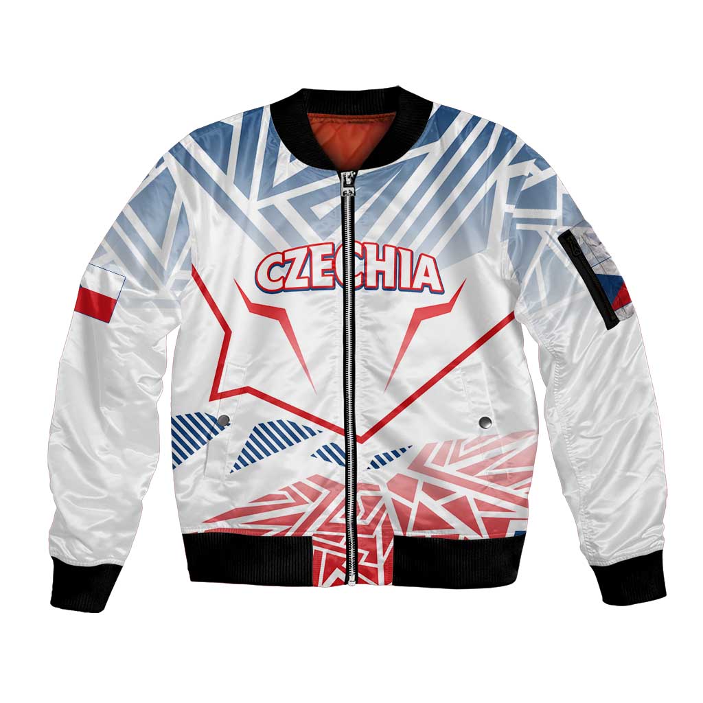 Forever Czech Republic Sleeve Zip Bomber Jacket Czechia Pravda Vitezi - Wonder Print Shop