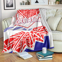 Croatia printed blanket with red, white and blue flag pattern and CROATIA text