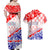 Forever Croatia Couples Matching Off Shoulder Maxi Dress and Hawaiian Shirt Hrvatska Trobojnica Checkerboard