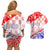 Forever Croatia Couples Matching Off Shoulder Short Dress and Hawaiian Shirt Hrvatska Trobojnica Checkerboard