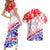 Forever Croatia Couples Matching Short Sleeve Bodycon Dress and Hawaiian Shirt Hrvatska Trobojnica Checkerboard