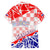 Forever Croatia Family Matching Off The Shoulder Long Sleeve Dress and Hawaiian Shirt Hrvatska Trobojnica Checkerboard - Wonder Print Shop