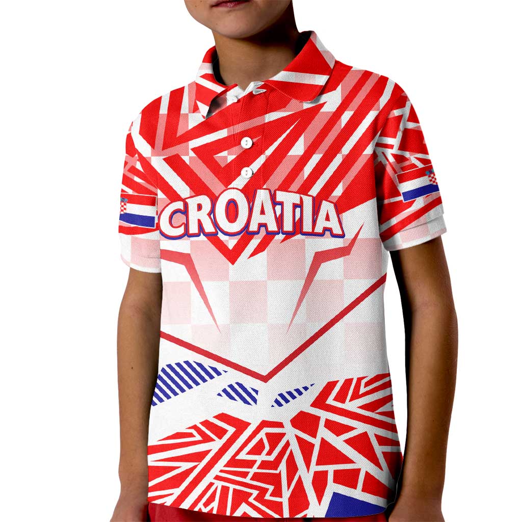 Forever Croatia Kid Polo Shirt Hrvatska Trobojnica Checkerboard - Wonder Print Shop