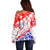 Forever Croatia Off Shoulder Sweater Hrvatska Trobojnica Checkerboard - Wonder Print Shop