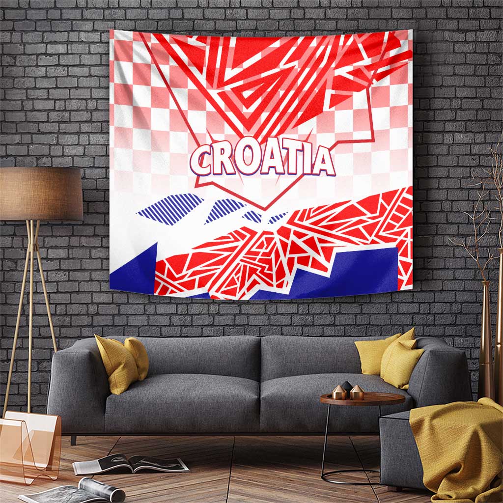 Forever Croatia Tapestry Hrvatska Trobojnica Checkerboard