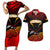 Forever Germany Couples Matching Short Sleeve Bodycon Dress and Hawaiian Shirt Deutschland Eagle - Wonder Print Shop