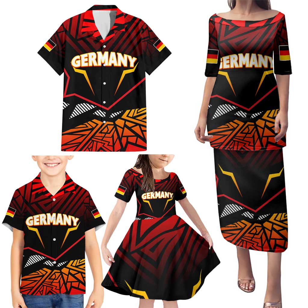 Forever Germany Family Matching Puletasi and Hawaiian Shirt Deutschland Eagle - Wonder Print Shop