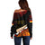 Forever Germany Off Shoulder Sweater Deutschland Eagle - Wonder Print Shop