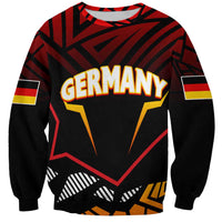 Forever Germany unisex sweatshirt, red and black with large GERMANY map graphic