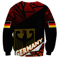 Forever Germany unisex sweatshirt, red and black with eagle graphic and Germany text