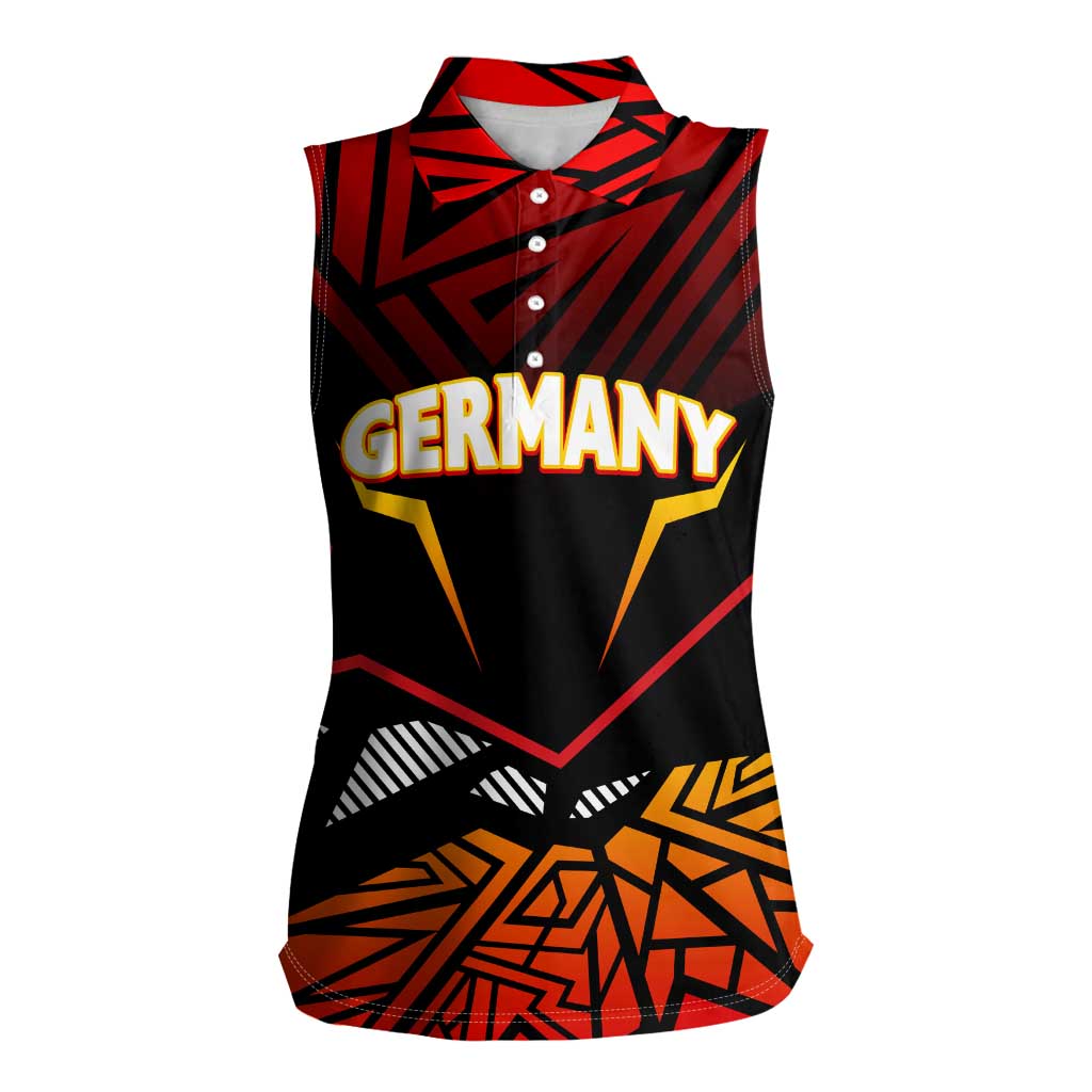 Forever Germany Women Sleeveless Polo Shirt Deutschland Eagle - Wonder Print Shop