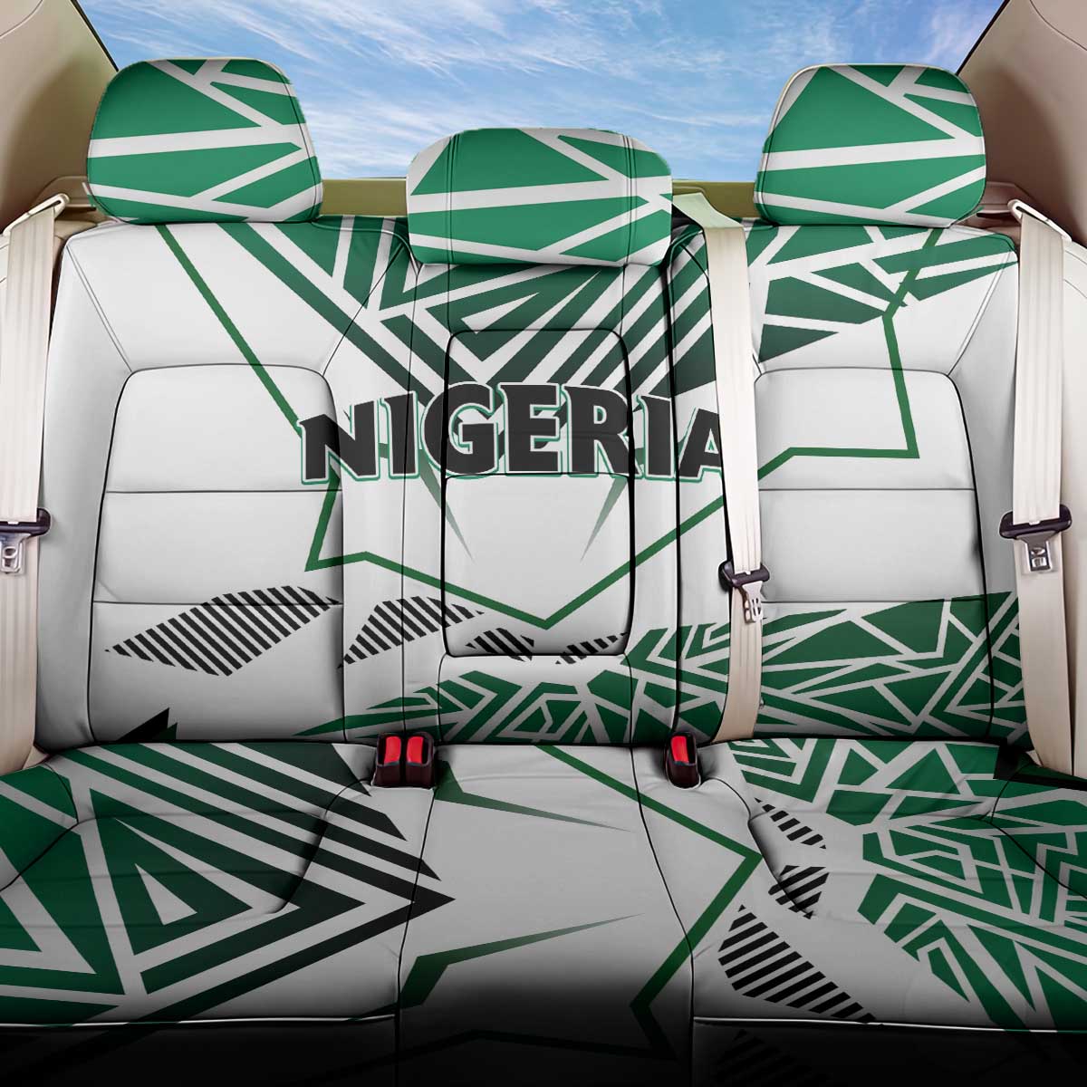 Forever Nigeria Back Car Seat Cover Nigerian Flag - Wonder Print Shop