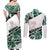 Forever Nigeria Couples Matching Off Shoulder Maxi Dress and Long Sleeve Button Shirt Nigerian Flag - Wonder Print Shop