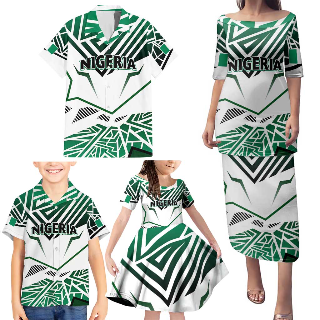 Forever Nigeria Family Matching Puletasi and Hawaiian Shirt Nigerian Flag - Wonder Print Shop