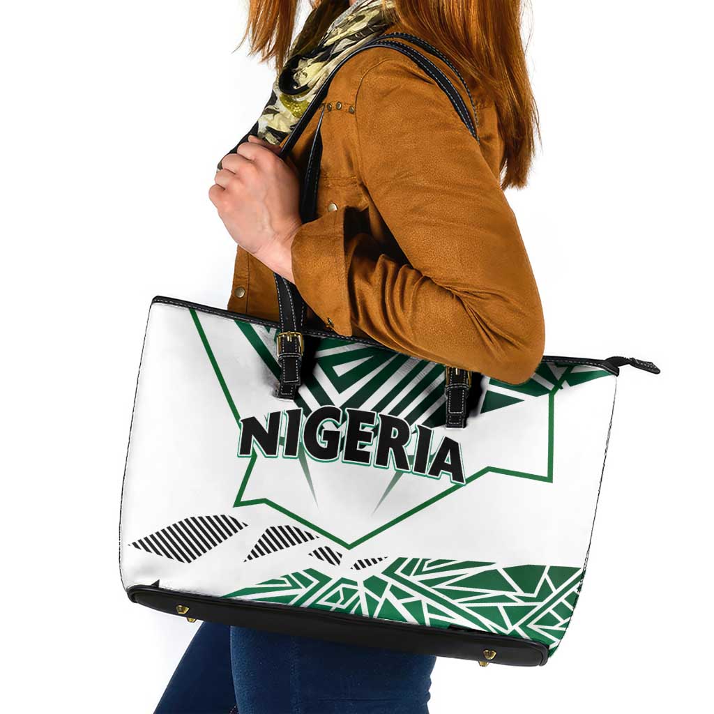 Forever Nigeria Leather Tote Bag Nigerian Flag - Wonder Print Shop