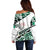 Forever Nigeria Off Shoulder Sweater Nigerian Flag - Wonder Print Shop