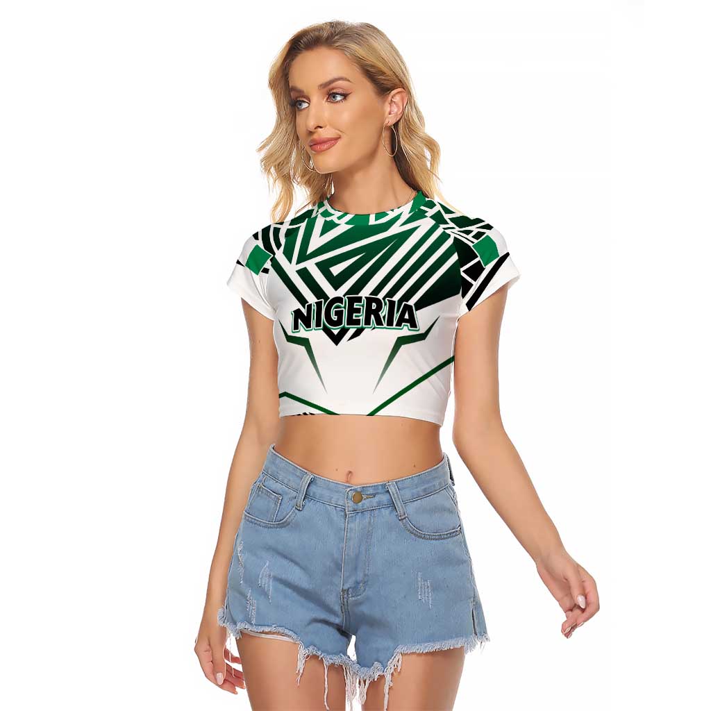 Forever Nigeria Raglan Cropped T Shirt Nigerian Flag - Wonder Print Shop