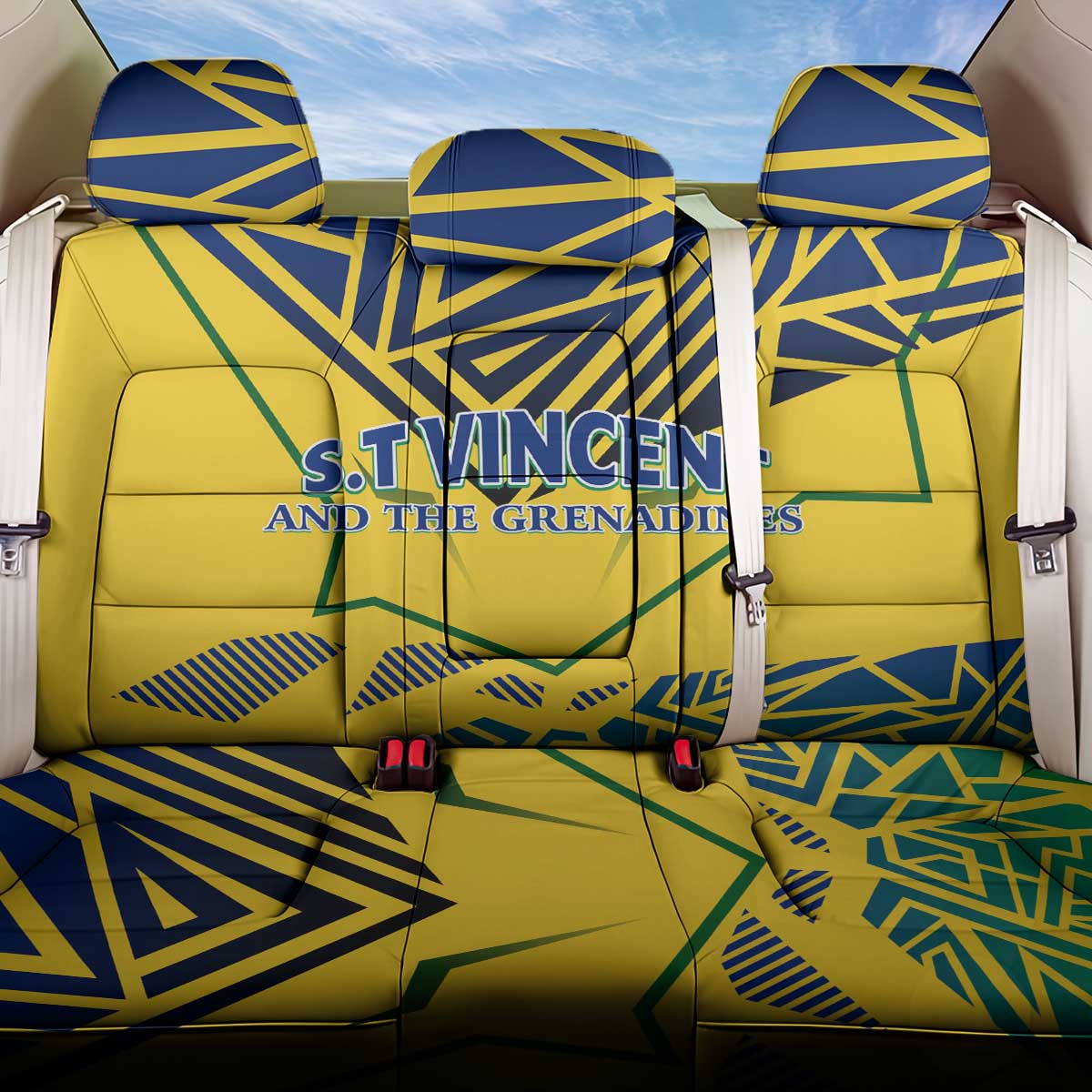 Forever Saint Vincent and the Grenadines Back Car Seat Cover Peace and Justice - Wonder Print Shop