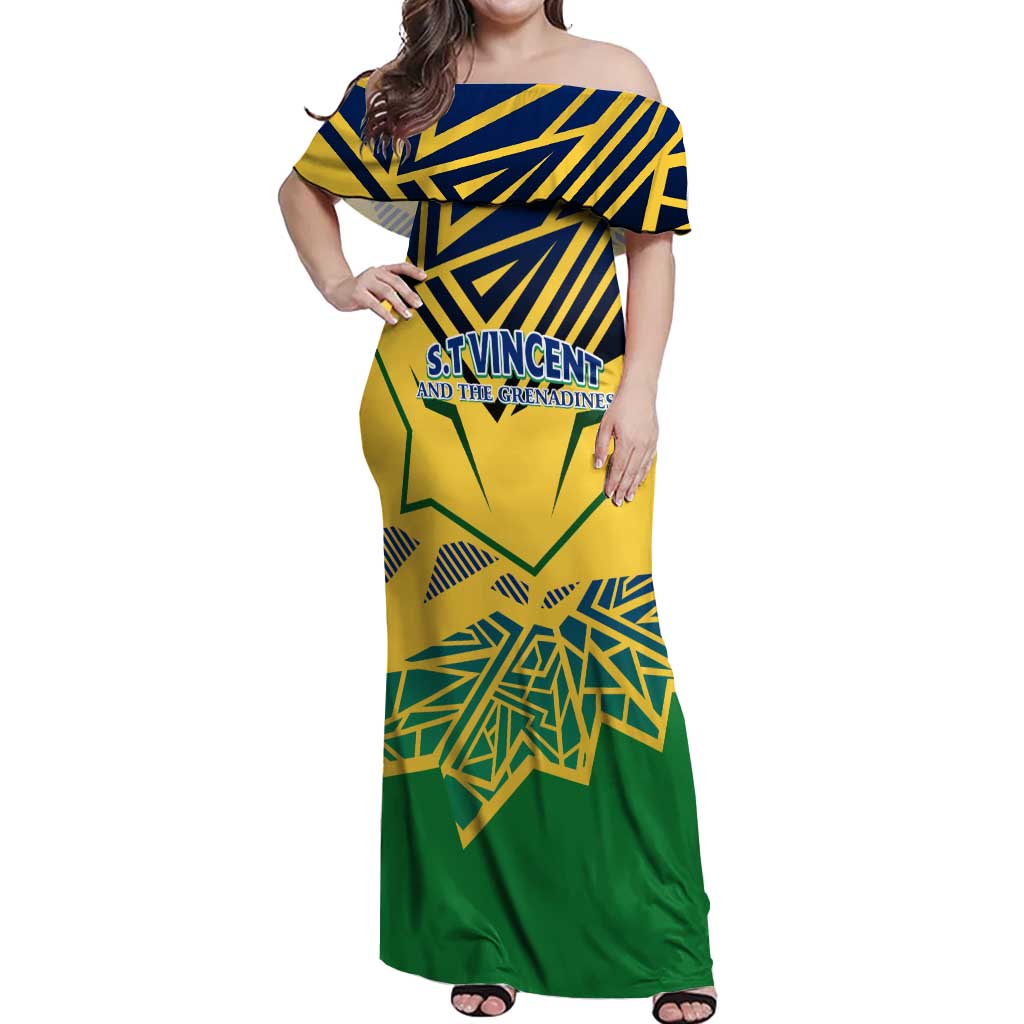 Forever Saint Vincent and the Grenadines Off Shoulder Maxi Dress Peace and Justice - Wonder Print Shop