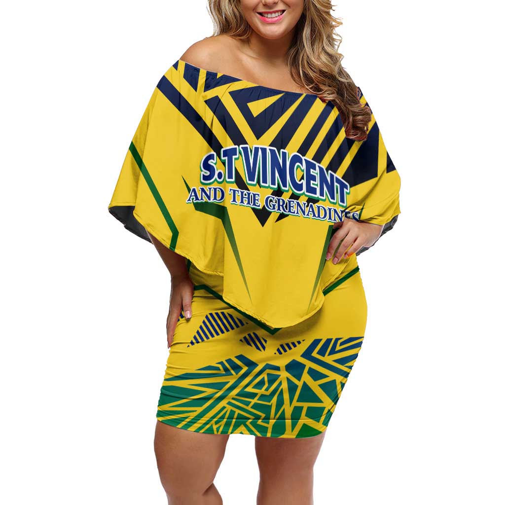 Forever Saint Vincent and the Grenadines Off Shoulder Short Dress Peace and Justice - Wonder Print Shop