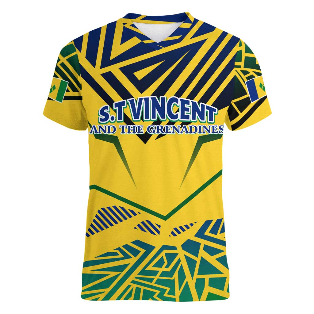 Forever Saint Vincent and the Grenadines Women V-Neck T-Shirt Peace and Justice - Wonder Print Shop