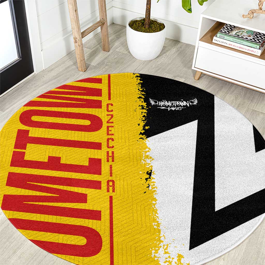 Hometown Germany Round Carpet Flag and Map