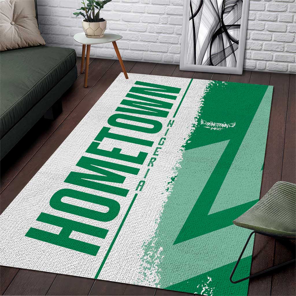 Hometown Nigeria Area Rug Flag and Map - Wonder Print Shop