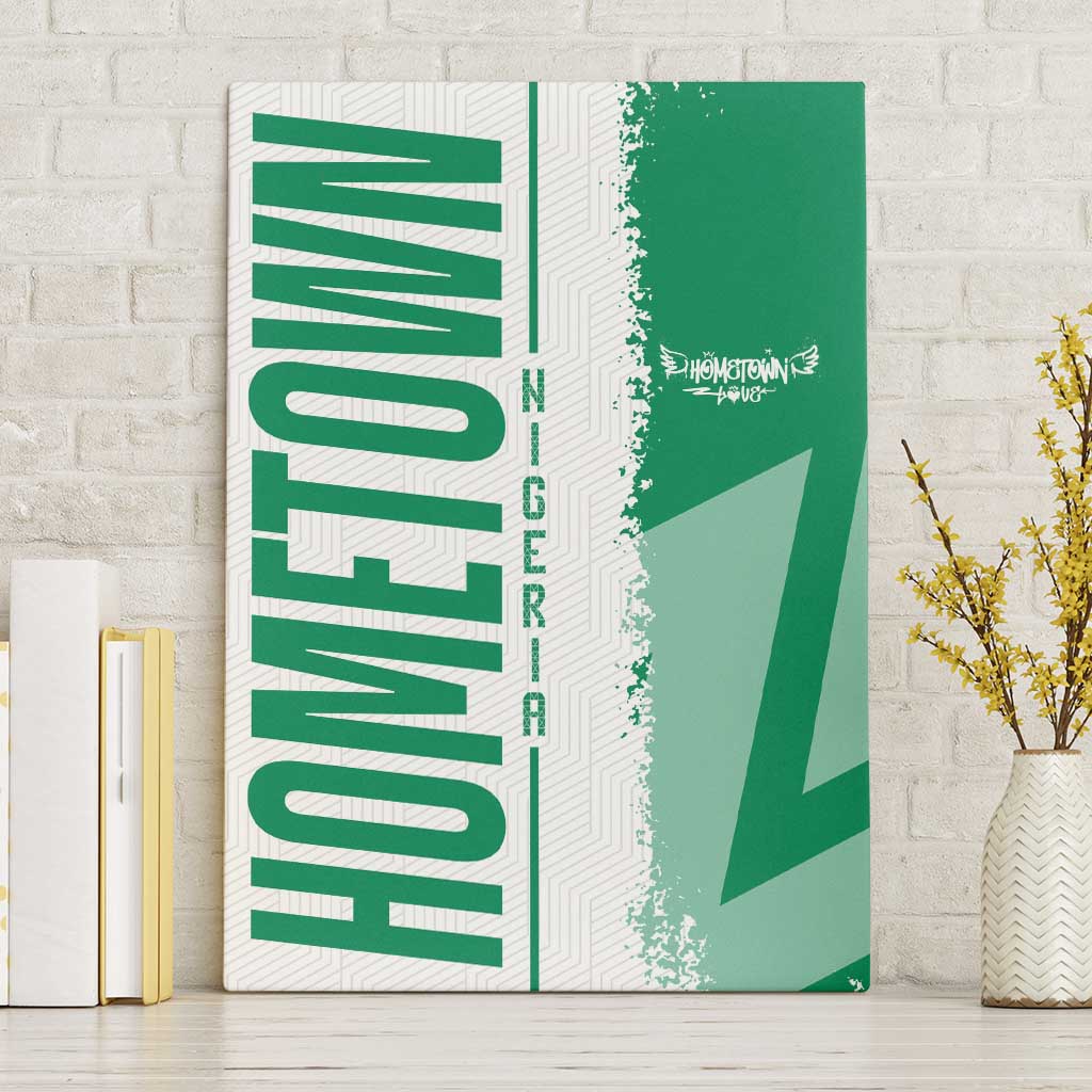 Hometown Nigeria Canvas Wall Art Flag and Map - Wonder Print Shop