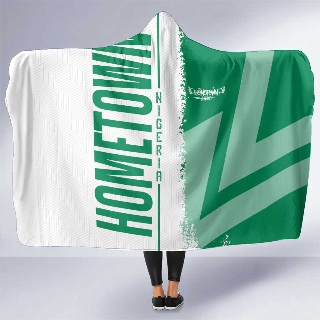 Hometown Nigeria Hooded Blanket Flag and Map