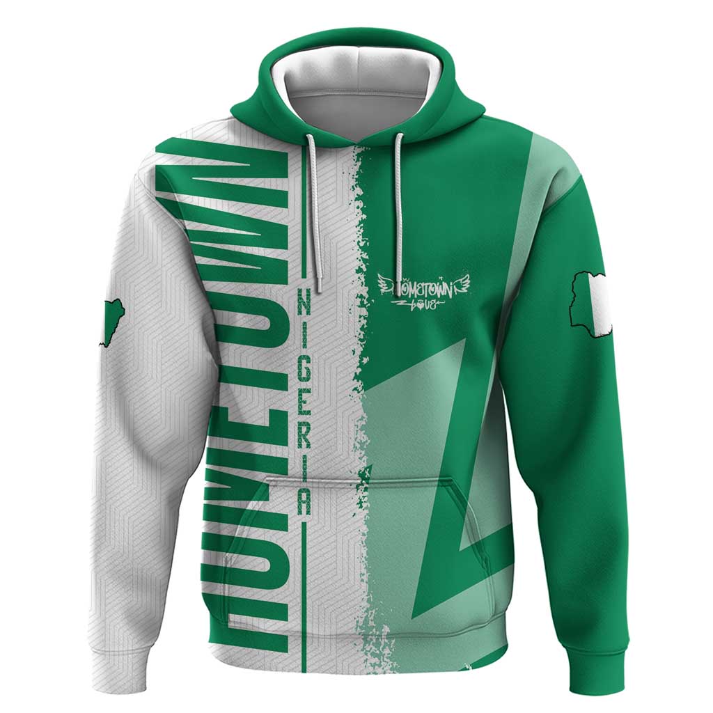 Hometown Nigeria Hoodie Flag and Map - Wonder Print Shop