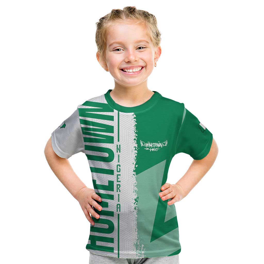 Hometown Nigeria Kid T Shirt Flag and Map - Wonder Print Shop