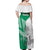 Hometown Nigeria Off Shoulder Maxi Dress Flag and Map - Wonder Print Shop