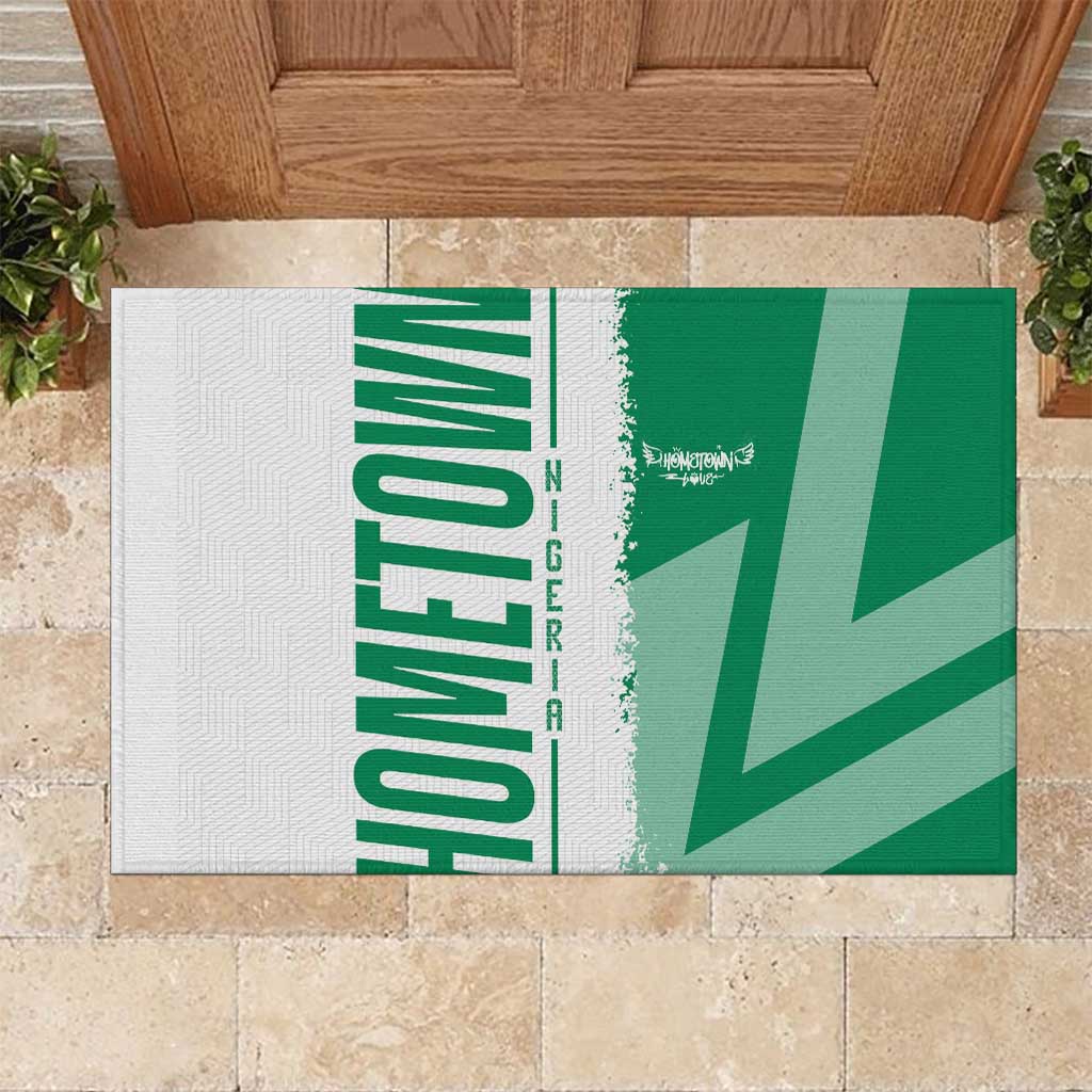 Hometown Nigeria Rubber Doormat Flag and Map - Wonder Print Shop