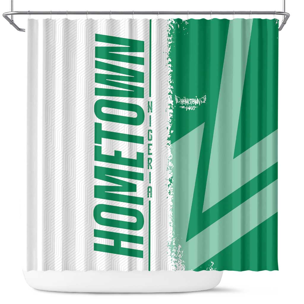 Hometown Nigeria Shower Curtain Flag and Map