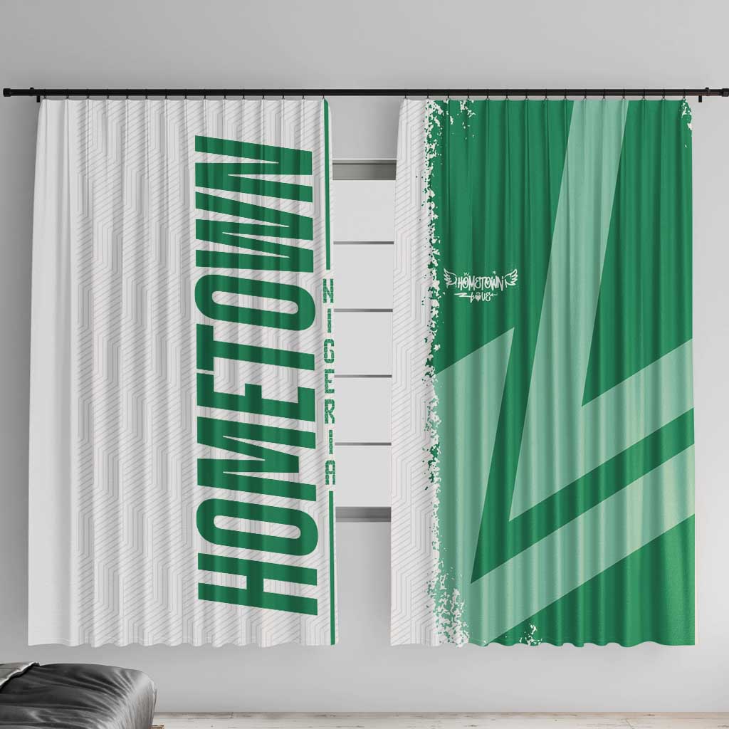 Hometown Nigeria Window Curtain Flag and Map - Wonder Print Shop