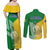 Hometown Saint Vincent and the Grenadines Couples Matching Off Shoulder Maxi Dress and Long Sleeve Button Shirt Flag and Map - Wonder Print Shop