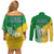 Hometown Saint Vincent and the Grenadines Couples Matching Off Shoulder Short Dress and Long Sleeve Button Shirt Flag and Map - Wonder Print Shop